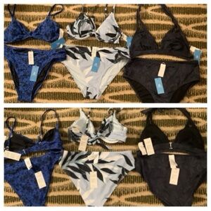 CUPSHE SWIMSUITS BUNDLE OF 3 SETS:-Tops Size M, Bottoms Size L NWT